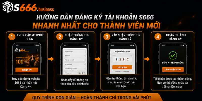 Hướng dẫn đăng ký S666 chi tiết nhất