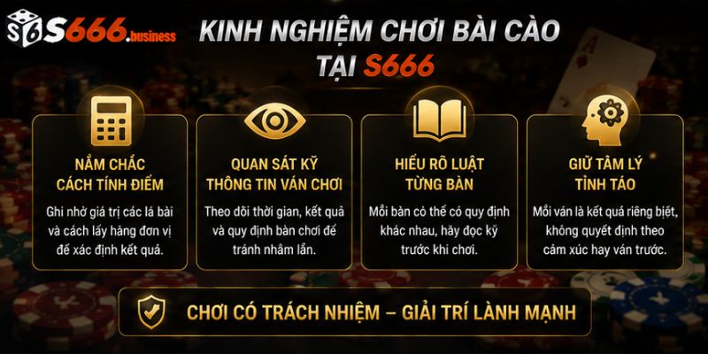 Kinh nghiệm chơi Bài Cào tại S666