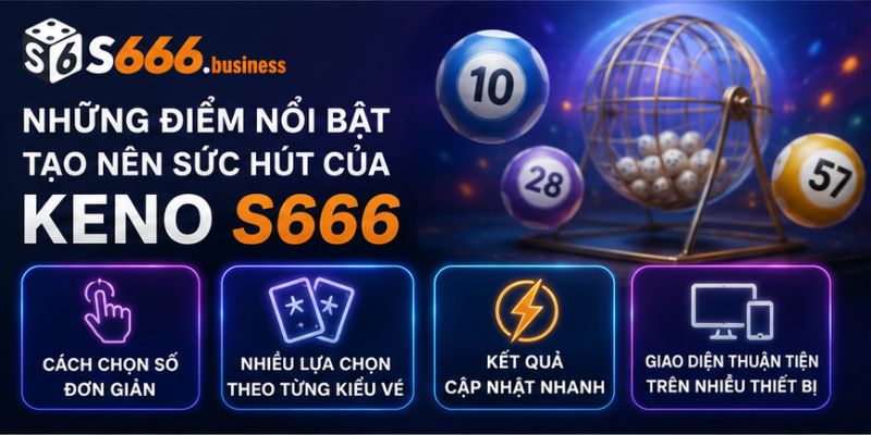 Những điểm nổi bật tạo nên sức hút của Keno S666